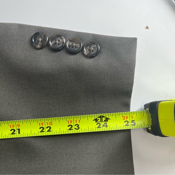 Burberry Blazer Mens Large Grey Button Up Formal Pure Wool Wedding Suit Tuxedo - Picture 7 of 14